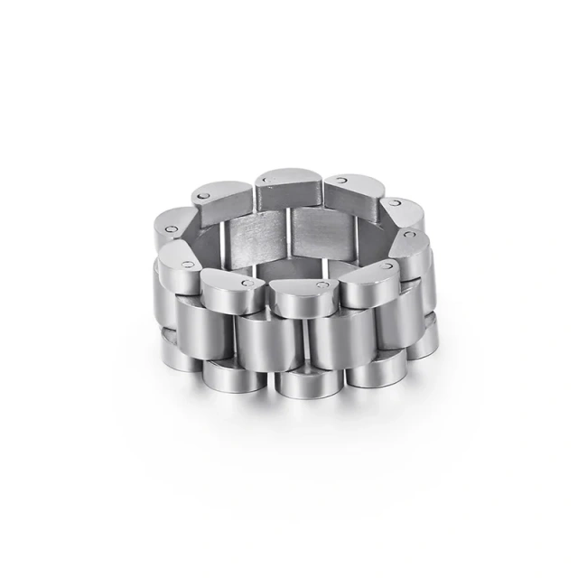 Ouyuan Stainless Steel Men's Bike Chain Rings for Engagement Party Anniversary
