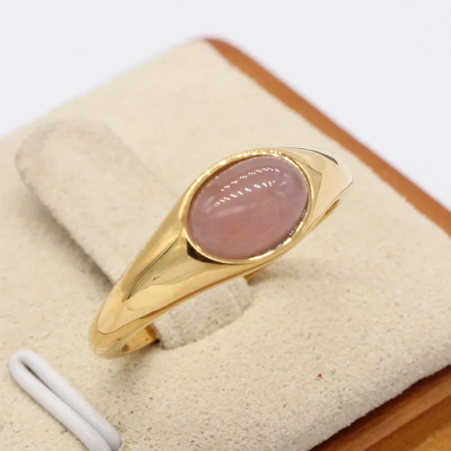 Wholesale Retro Hip Hop Style New Stainless Steel Jewelry 18k Gold Mosaic Natural Stone Turquoise Ring for Women