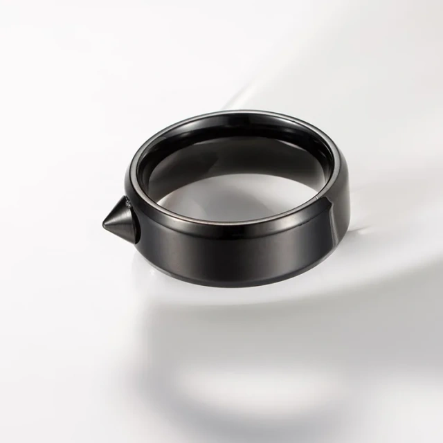 Simple Metal Spike Ring Hip Hop Trendy Rivet Ring Engagement Couple Ring