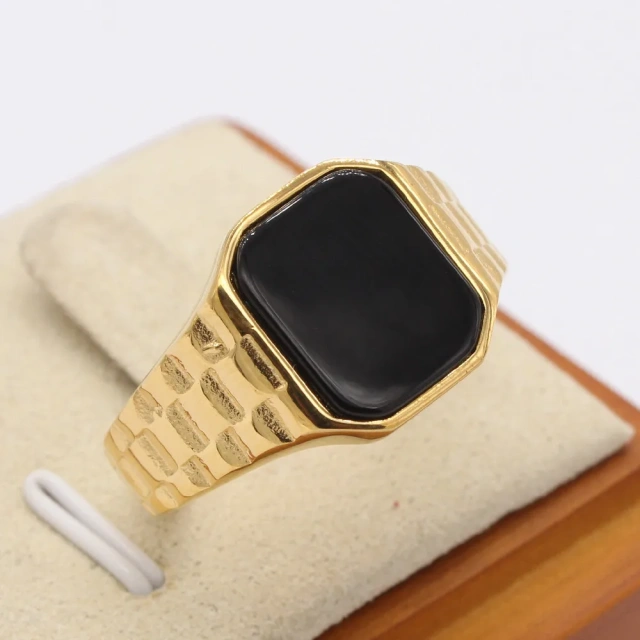 Hot Sale New Arrival Vintage Gold Wedding Rings Shell Titanium Steel Rings for Men Stainless Steel Ring