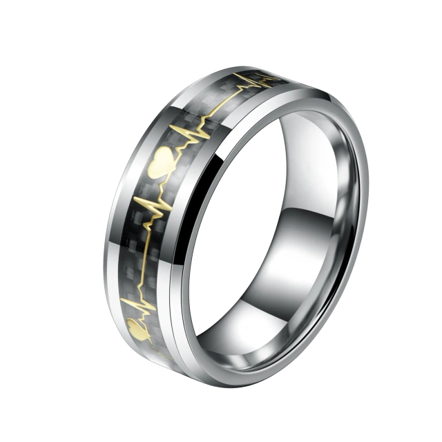 Men Cock Ring Tungsten Cock Ring Jewelry for Couple Silver Plated Sex Jewelry for Men