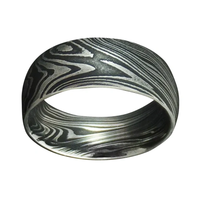 Best Selling Damascus Steel Rings for Men's With Gift Box Hand Forge Fashion Jewelry