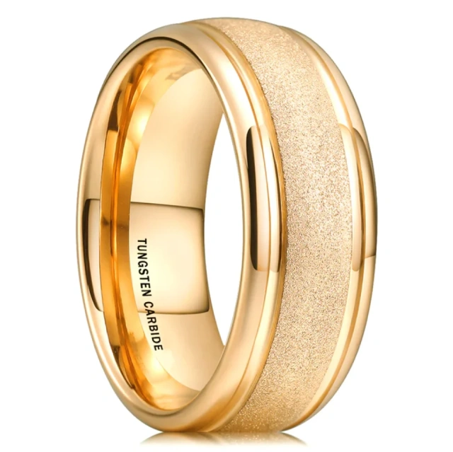 Fashion Rings 4mm Tungsten Ring ZIRCON Wedding Band Wedding Rings Couple Set