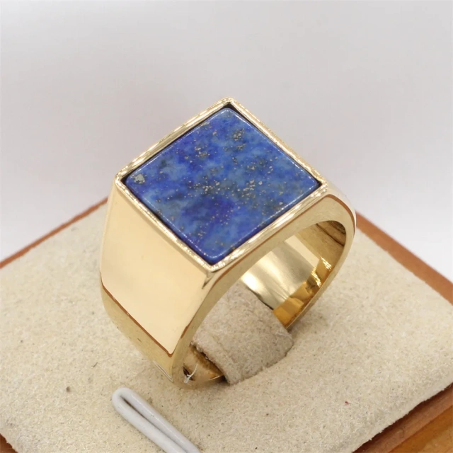 New Design Natural Tiger Eye/Turquoise/Lapis Lazuli Stone Steel Rings Jewelry Sets Stainless Steel Jewelry for Women Men