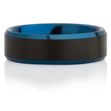 China Luxury 	mens Tungsten Ring Black Blue 6mm 8mm Mens Tungsten Carbide Ring Blue With Wholesale Price