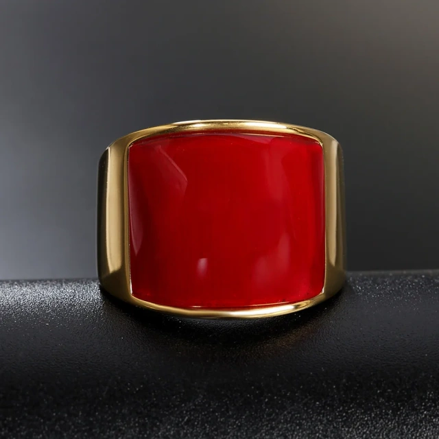 High Quality Fashion Rings 18K Gold Plated Finger Rings Stainless Steel Jewelry Titanium Steel Men Rings