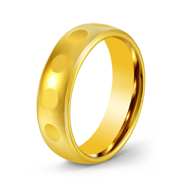 Wholesale Wedding Bands Gift Tungsten Carbide Ring 24K Men Gold Rings Fashion Jewelry Rings