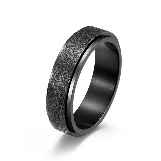 Wholesale Jewelry Men Women Rotating Finger Wedding Ring Spinning Fidget Stainless Steel Anti Anxiety Spinner Ring
