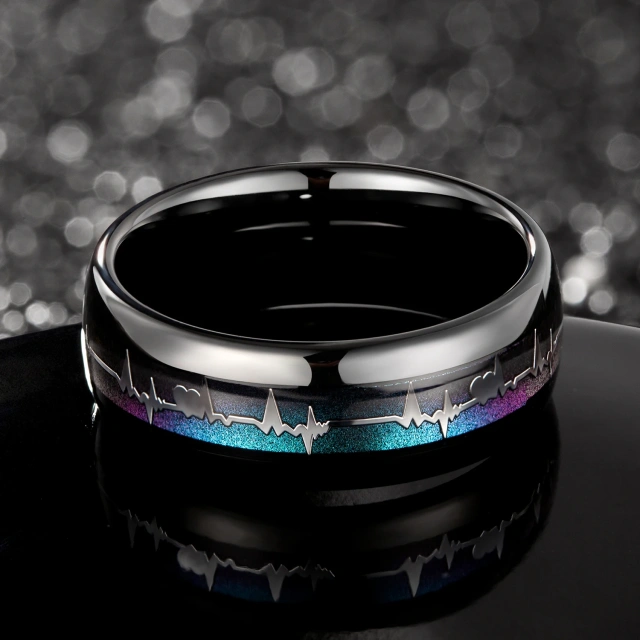 China Supplier Best Price Black Plated Big Size Tungsten Cock Rings for Men Luxury Men Sex Jewelry