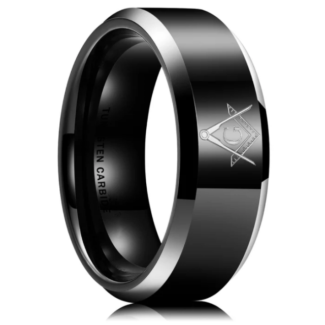 Wholesale Luxury 8mm Black Tungsten Carbide Rings - Laser Polish