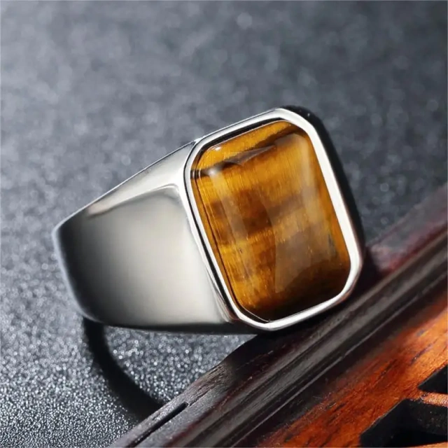 2024 Fashion Jewelry Silver 18K Gold Plated Titanium Steel Ring Stainless Steel Rings for Men Rings Couple