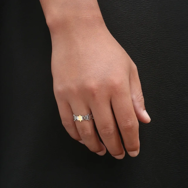 Latest Couple Jewelry Stainless Steel Puzzle Love Couple Ring