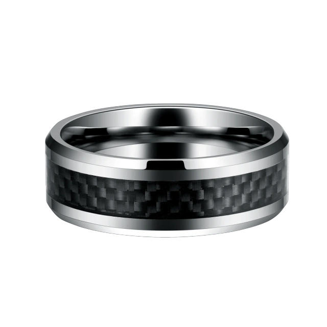 China Factory Wholesale Price Custom Size Big Size Men Cock Ring Tungsten Carbide Rings Inlay Fiber Silver Plated