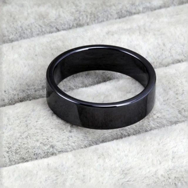 Luxury High Polished Men Ring 6mm 8mm White Black Ceramic Rings Wedding Rings
