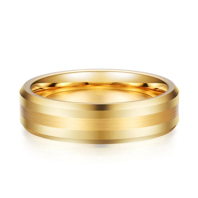 Wholesale Latest Ring Designs 6mm 8mm Wedding Couple Ring Gold Tungsten Ring for Man