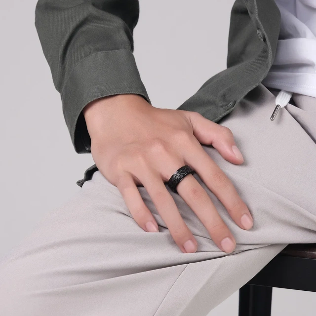 High Quality 9mm Stainless Steel Eye of God Vintage Eyes Ring Rotatable Fidget Goth Eye Spinner Rings for Men Women