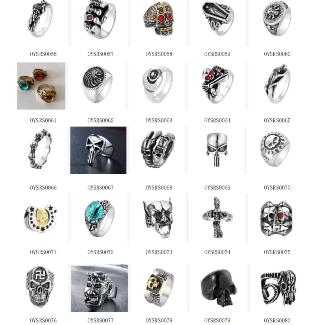 Fashion Inoxidable Biker Ring Silver Stainless Steel Animal Elephant Ring for Men