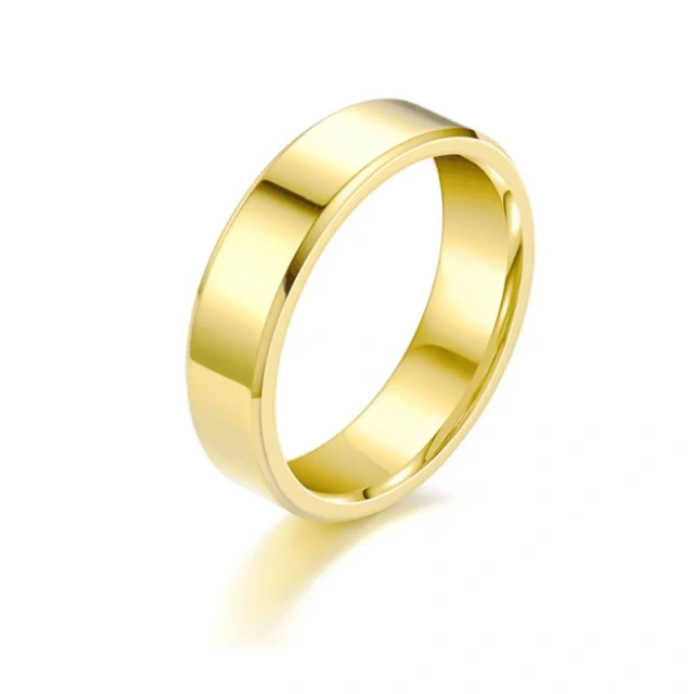Gold Plated Stainless Steel Rings Men Jewelry Fashion Women and Men Wedding Couple Rings With Best Price