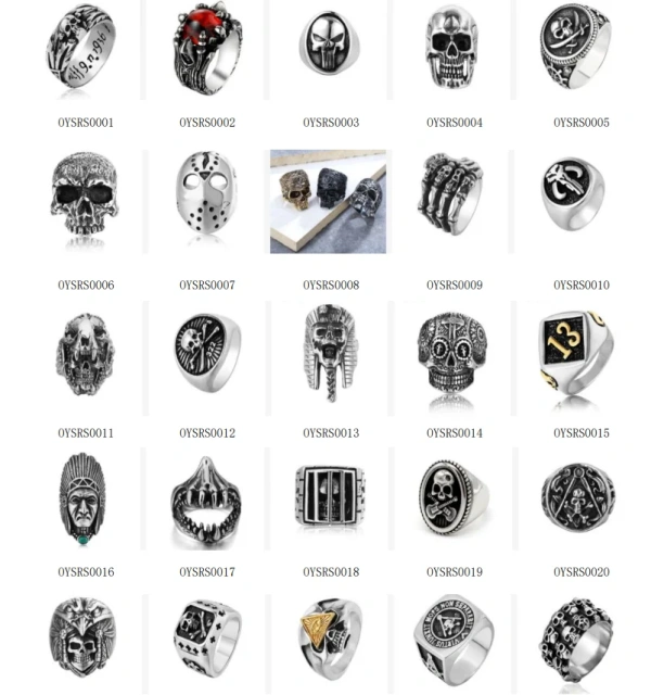 Fashion Inoxidable Biker Ring Silver Stainless Steel Animal Elephant Ring for Men