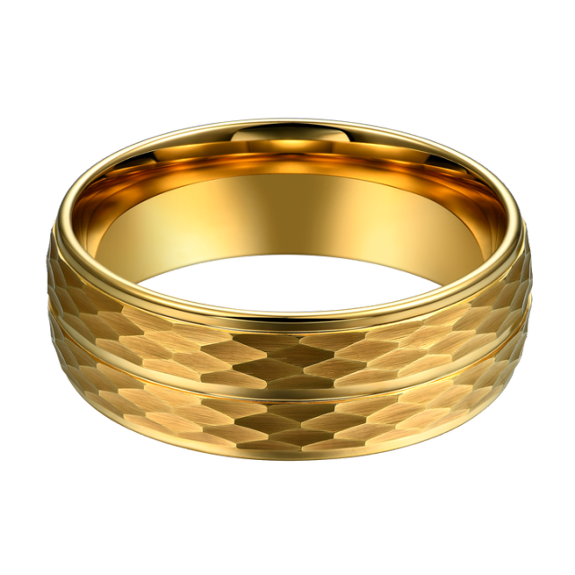 OEM Customized Sex Jewelry 18K Gold Plated BIG Size Tungsten Carbide Rings for Men