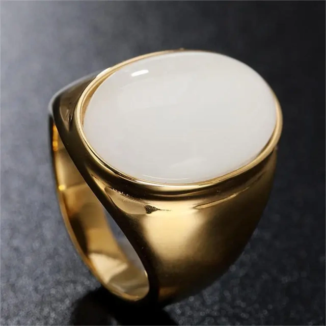 Wholesale High Quality Stainless Steel Jewelry Red Black Gold Engagement Ring Unisex Mens Rings