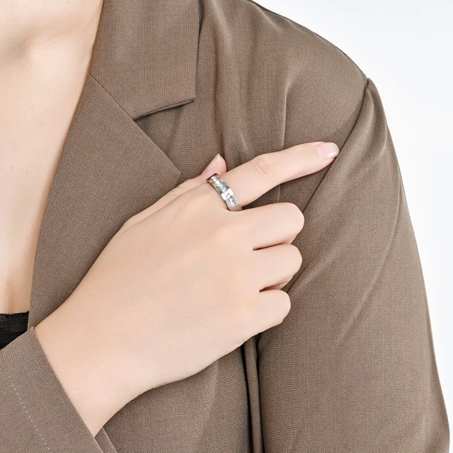 Trending Diamond Engagement Steel Black Silver Gold Wedding Band Womens Rings Fashion Rings Stainless Steel Jewelry Rings