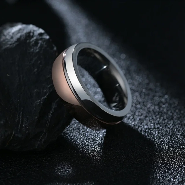 Wholesale 8mm Rose Gold Plated Tungsten Ring Men Ring Couple Wedding Ring Set for Women Girl Men