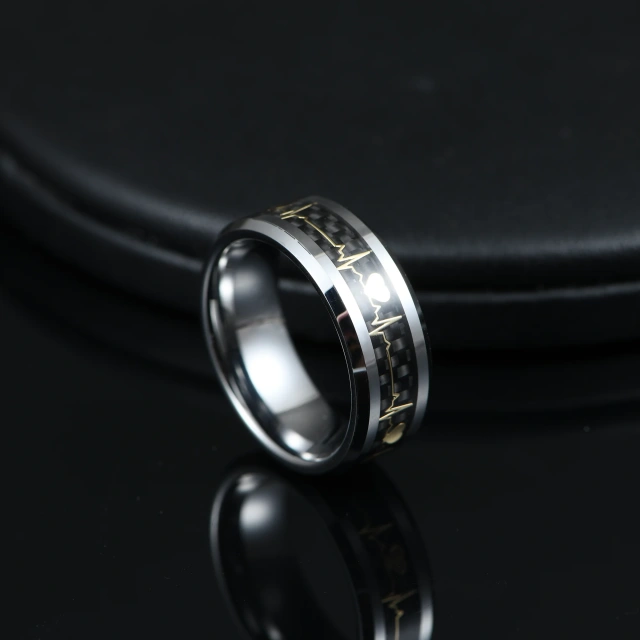 Men Cock Ring Tungsten Cock Ring Jewelry for Couple Silver Plated Sex Jewelry for Men