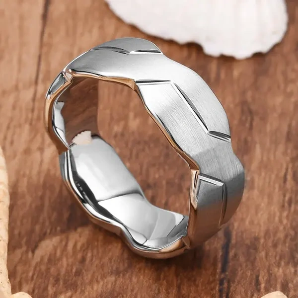 Factory Direct Sales High Quality 8mm Black Silver Tungsten Carbide Ring Brushed Couples Ring Set Wedding Band comfort Fit