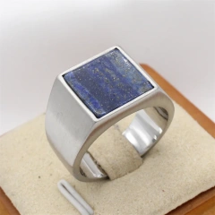 Silver-brushed-lapis lazuli