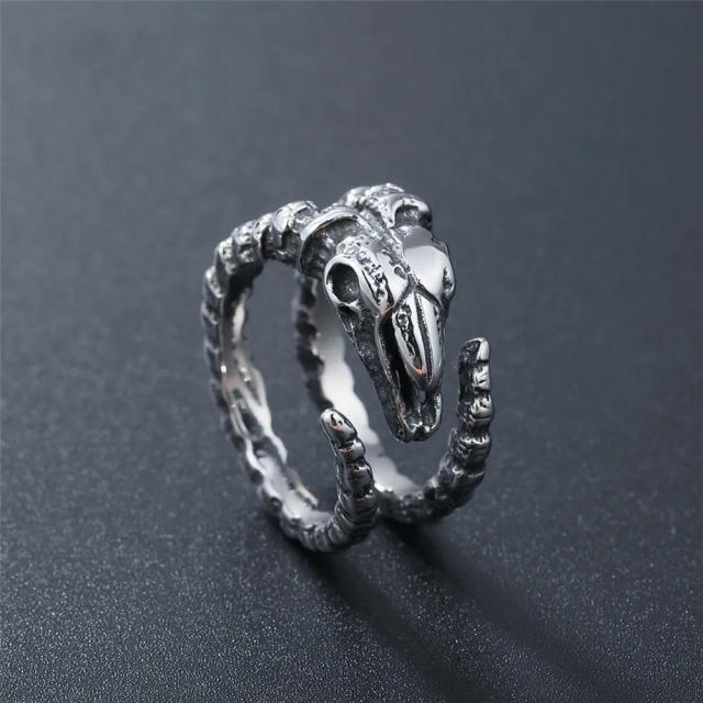 Fashion Gothic Punk Antique Stainless Steel Dragon Eagle Claw Finger Ring Retro Fashion Men's Rings