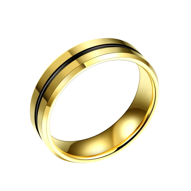 Personalized Jewelry Ready to Ship 6mm 18K Gold Plated Tungsten Carbide Ring Wedding Men Women Ring