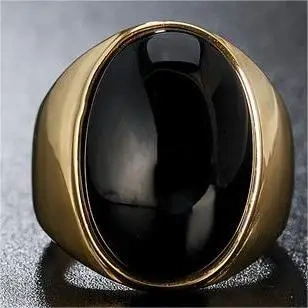 Wholesale High Quality Stainless Steel Jewelry Red Black Gold Engagement Ring Unisex Mens Rings