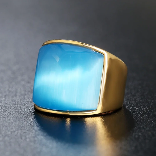 High Quality Fashion Rings 18K Gold Plated Finger Rings Stainless Steel Jewelry Titanium Steel Men Rings