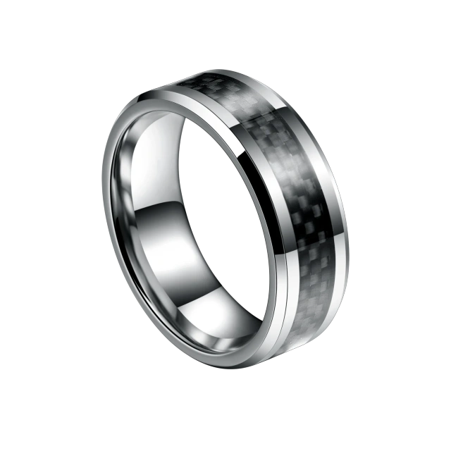 China Factory Wholesale Price Custom Size Big Size Men Cock Ring Tungsten Carbide Rings Inlay Fiber Silver Plated