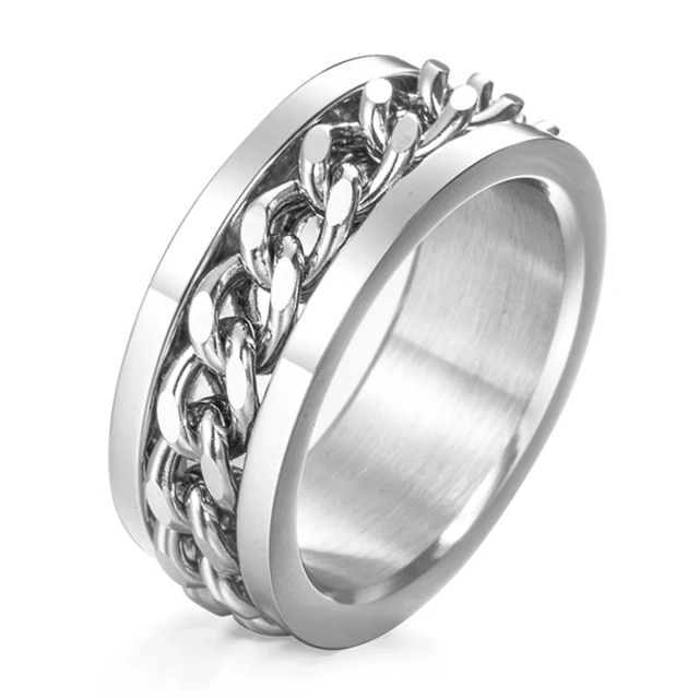Wholesale European and American Hot Selling Rings Men's and Women's Titanium Steel Rings Minimalist Jewelry