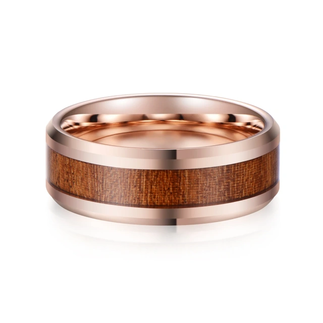 Fashion Men Sex Jewelry Rings Factory Wholesale Wood Inlay Tungsten Carbide Ring Cock Ring for Men