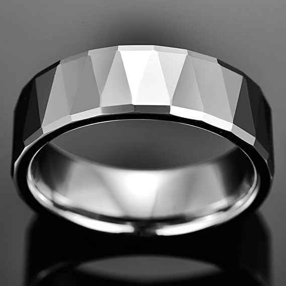 Custom Fashion Jewelry Rings Men Tungsten Carbide Silver Plated Rings in Bulk