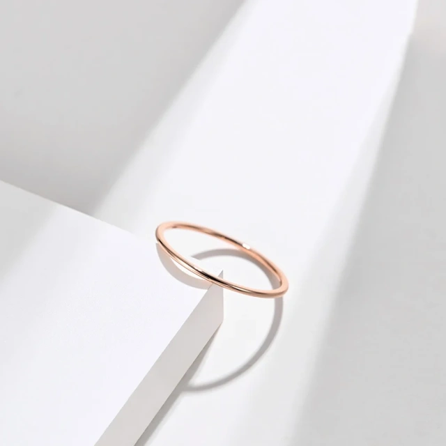 In Stock Simple Personality Titanium Steel 14k Gold Silver Rose Gold Ip Plating Stainless Steel 1mm 3mm 6mm Band Rings