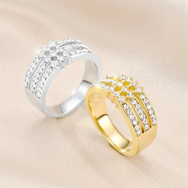 Factory Manufacturer Wholesale Jewelry 316L Stainless Steel Rings for Men with Cz Diamond Inlay Gold Plated Rings