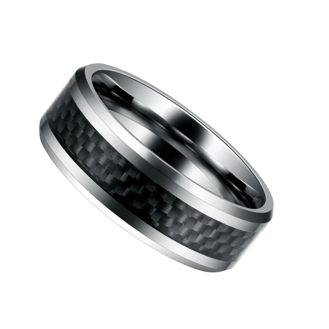 China Factory Wholesale Price Custom Size Big Size Men Cock Ring Tungsten Carbide Rings Inlay Fiber Silver Plated