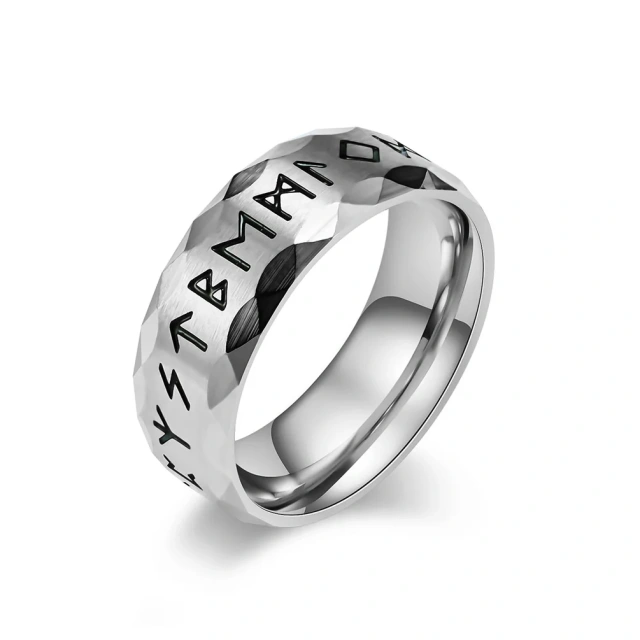 Ready to Ship 2023 Newest Vintage Norse 316 Stainless Steel Ring Viking Steel Ring Stainless Steel Jewelry Men