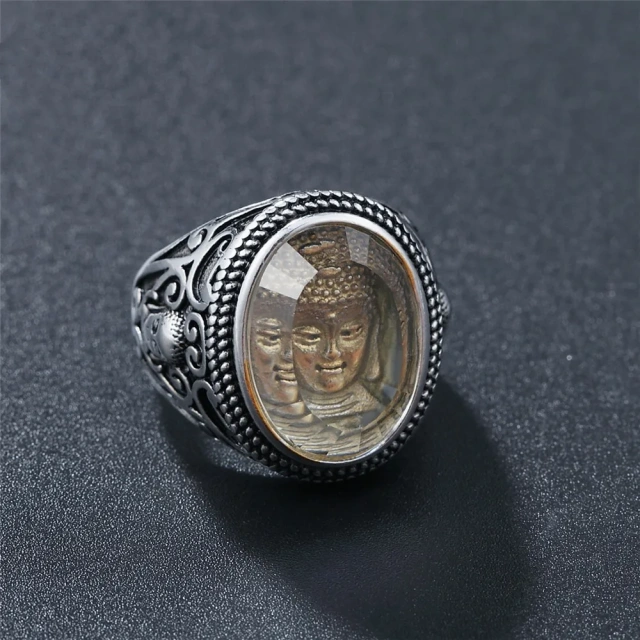 Buddhism Non Tarnish Stainless Steel Chunky Free Biker Gents Bague Motards Anillo Vikingo Acero Inoxidable Viking Ring for Male