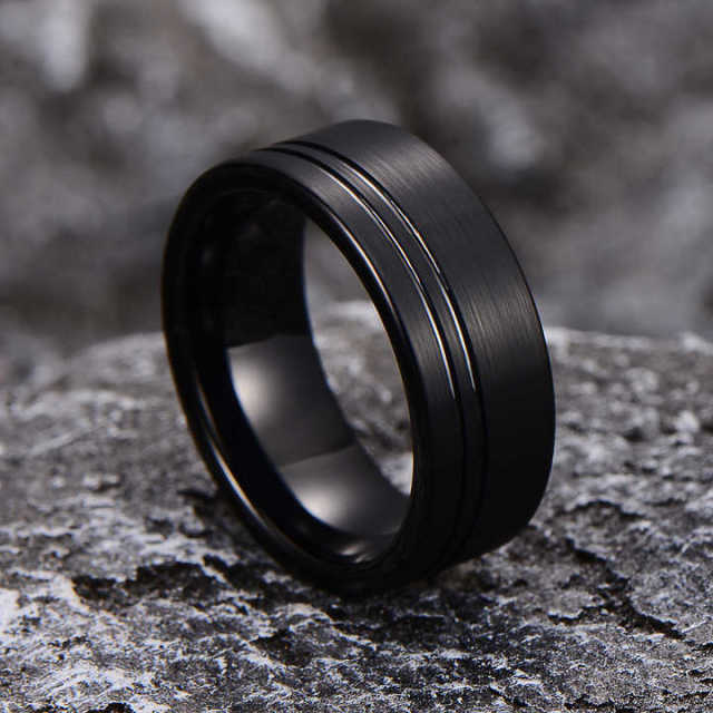 8mm Men Tungsten Carbide Rings - Bulk Wedding Bands - Ouyuan Jewelry