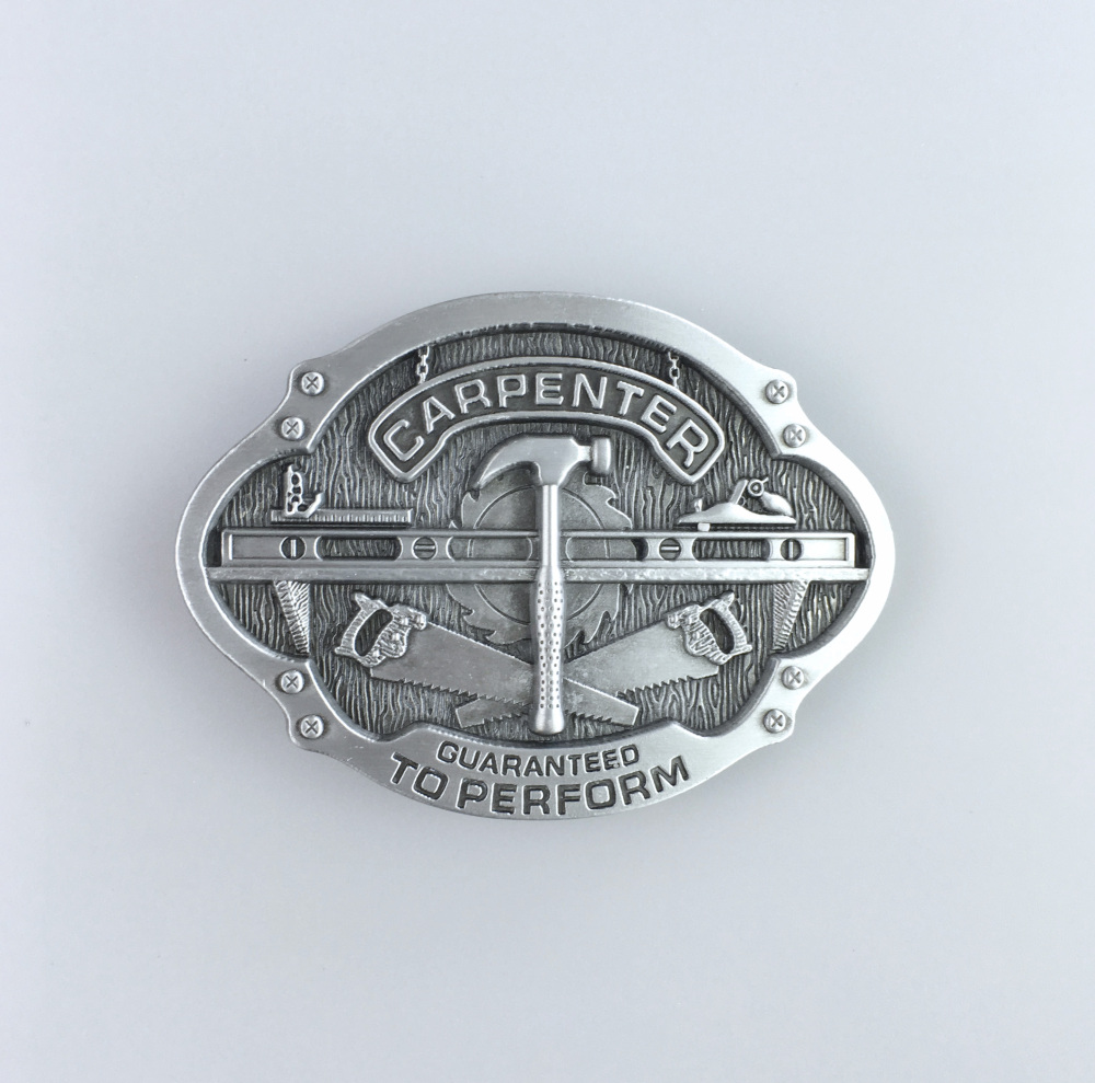 Vintage Style Carpenter Trades Belt Buckle Boucle de Ceinture