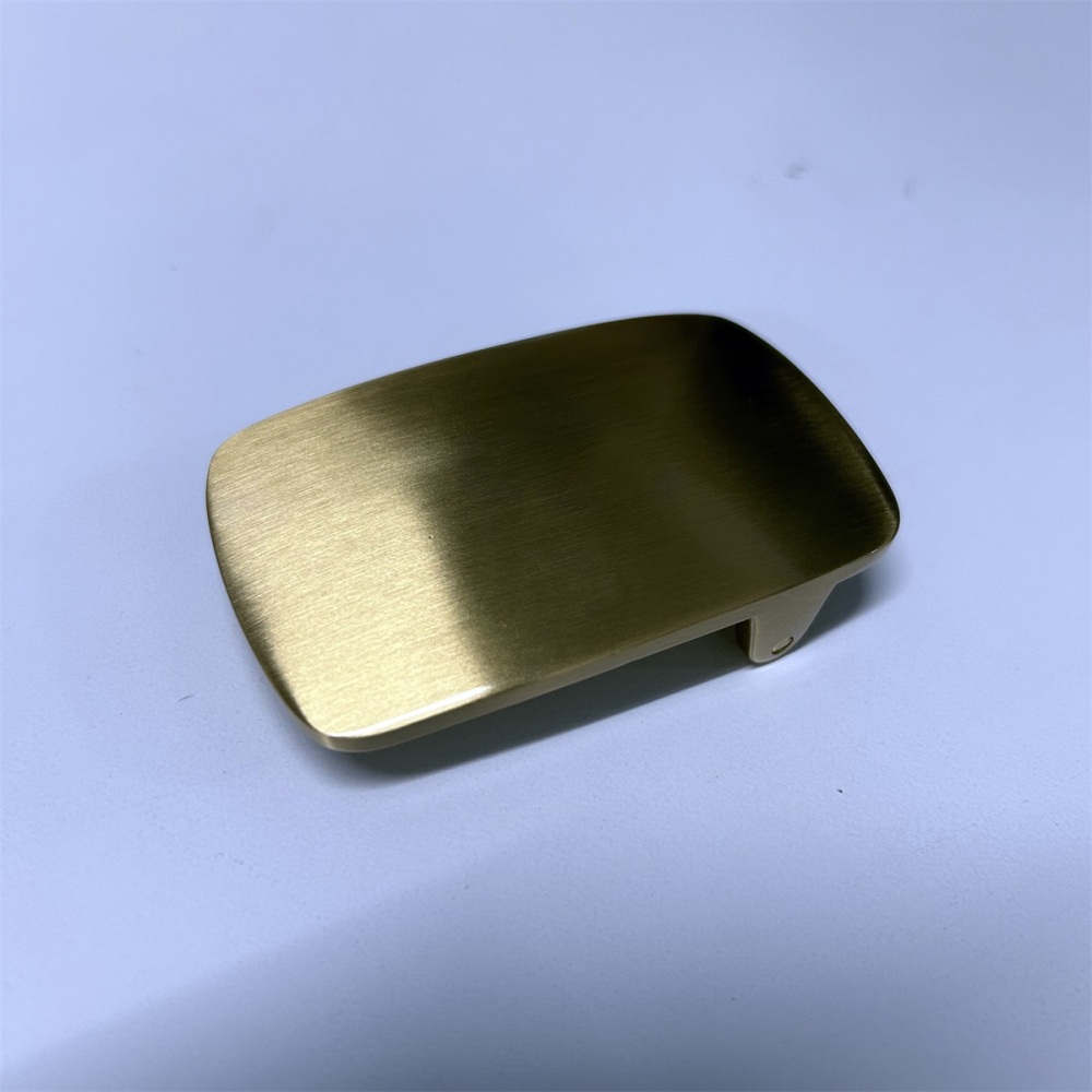 Solid Brass Rounded Retangle Blank Belt Buckle