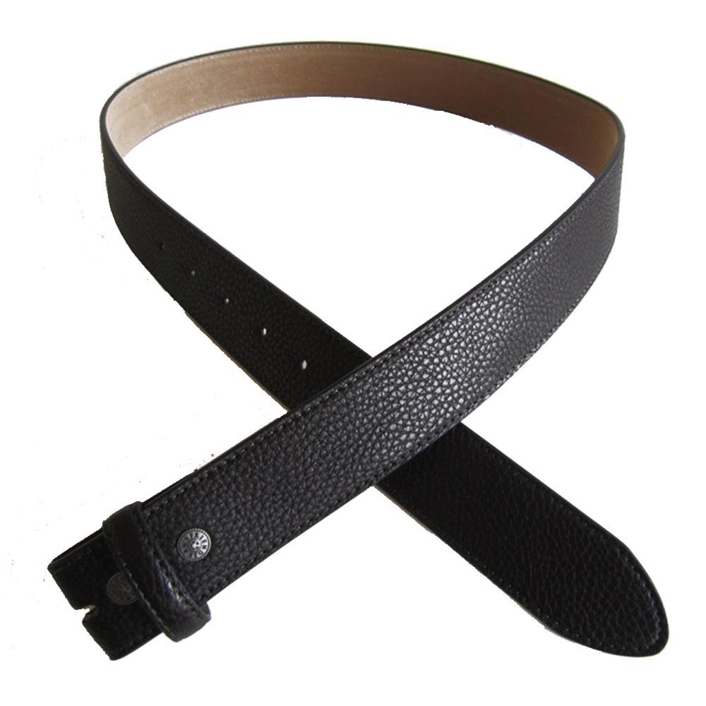 Black PU Imitate Leather Belt Solid Heavy PU Snap On Belt Gurtel