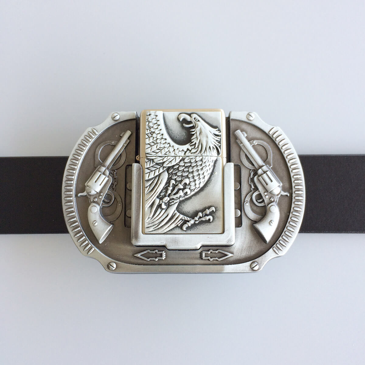 JEAN'S FRIEND Vintage Style Eagle Guns Belt Buckle