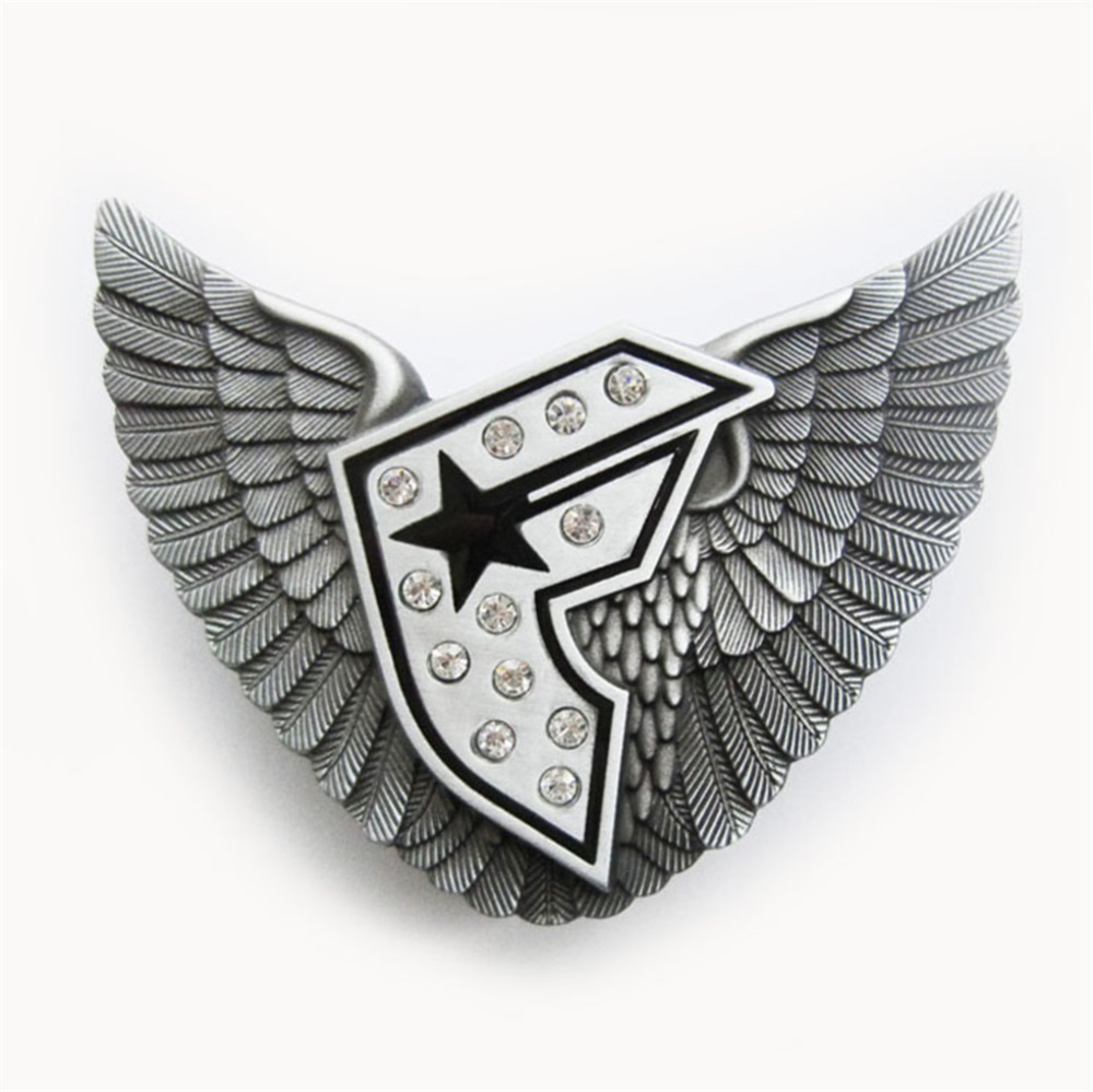 Vintage Style Rhinestone Wing Star Lighter Belt Buckle Gurtelschnalle Boucle de ceinture