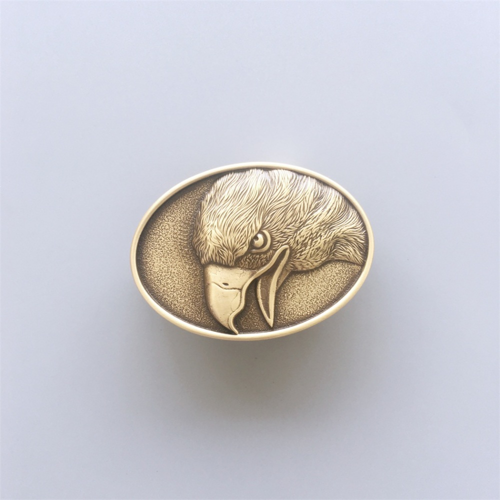 Eagle Oval Solid Brass Belt Buckle BUCKLE-BS006